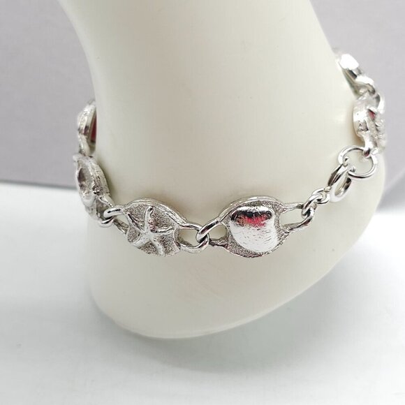 1967 Sarah Coventry Harlequin Reversible Bracelet Sea Life Colorful Geometric - Picture 4 of 9